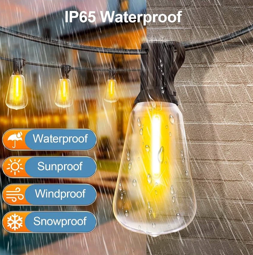 100FT Outdoor LED String Lights with Remote - photo 5
