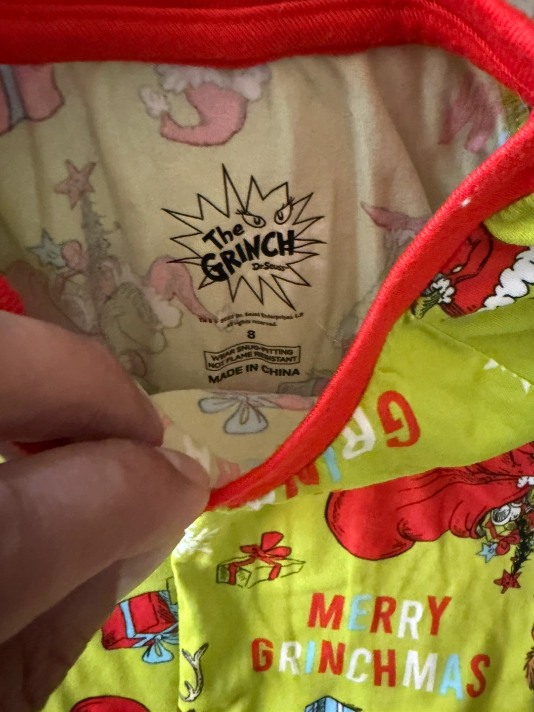 The Grinch Christmas Pajama Set Size 8 - photo 3