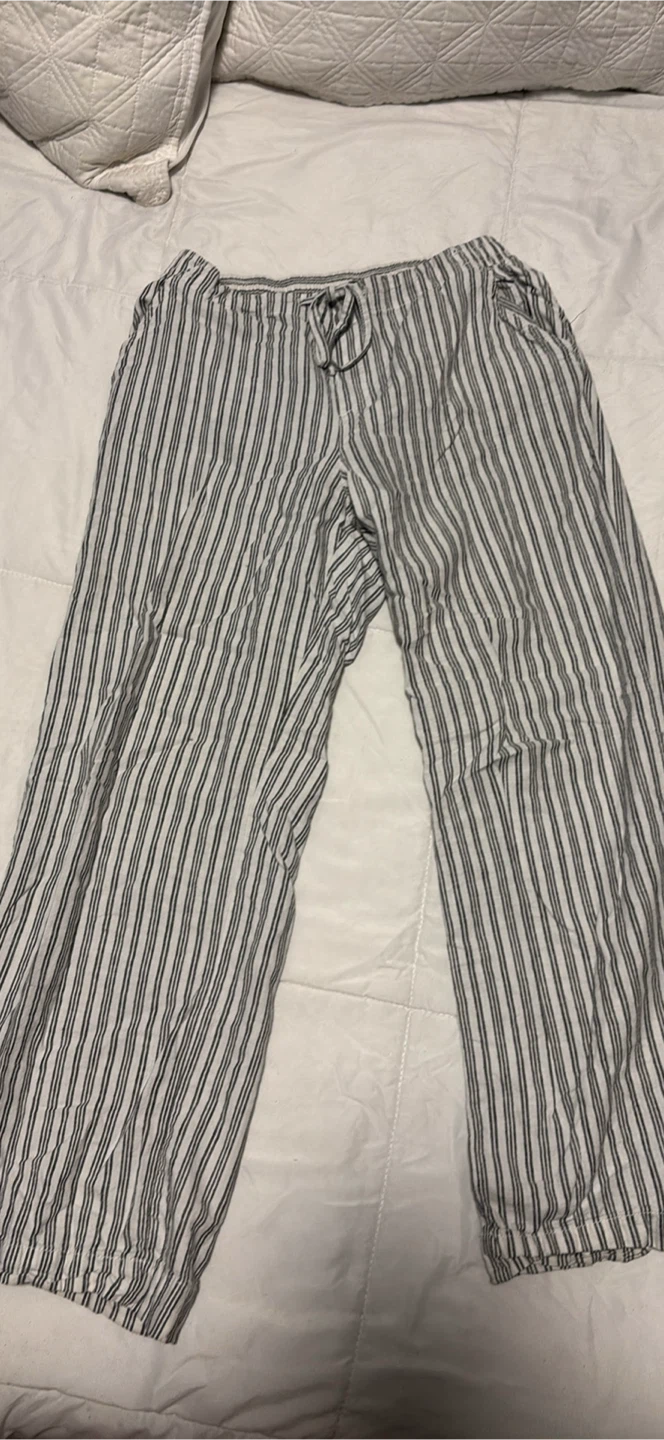 Joe Fresh Striped Linen-Blend Pants