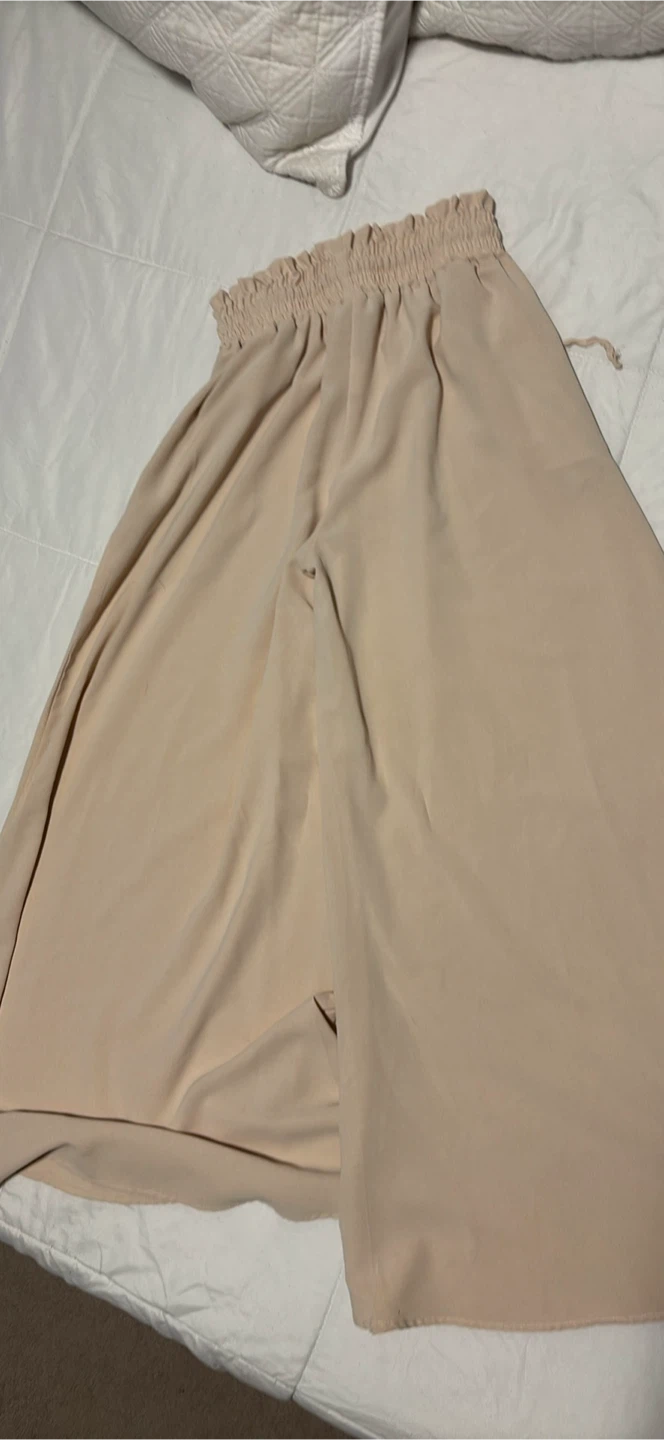 Beige Wide-Leg Trousers - photo 2