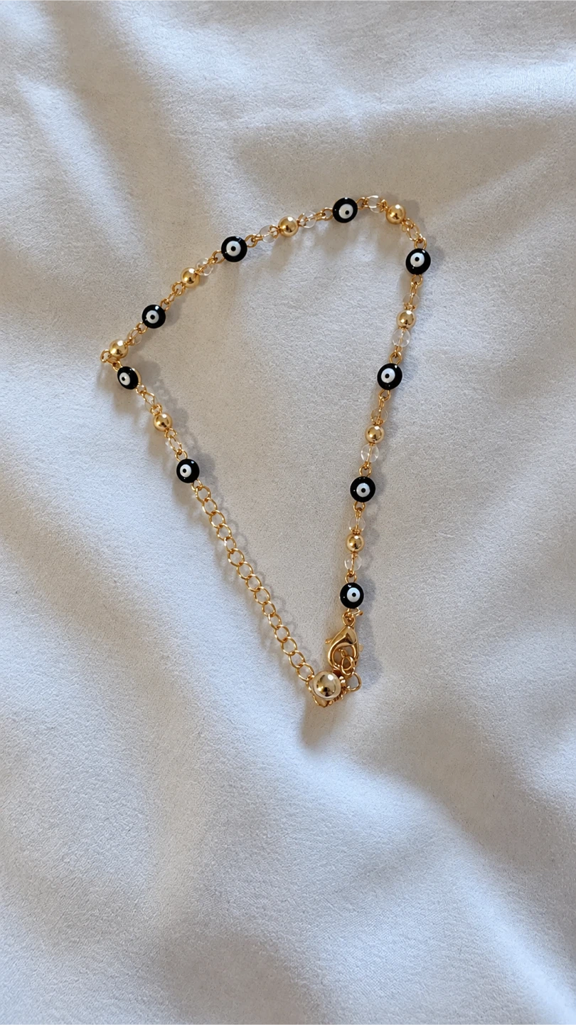 Gold Tone Evil Eye Anklet - photo 2