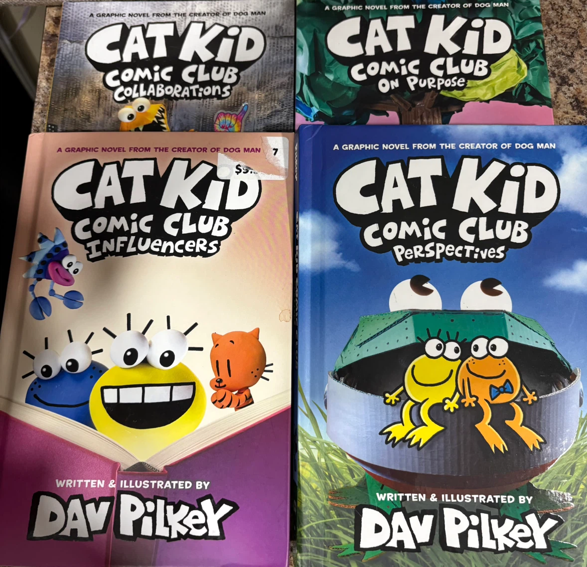 4 Cat Kid Comic Club Books by Dav Pilkey - photo 2