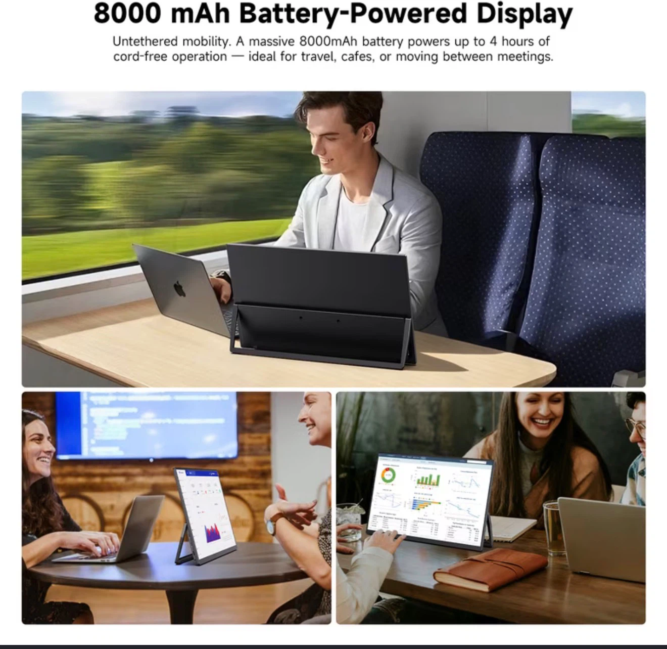 UPERFECT 15.6 inch Portable Monitor with 8000mAh Battery - photo 4
