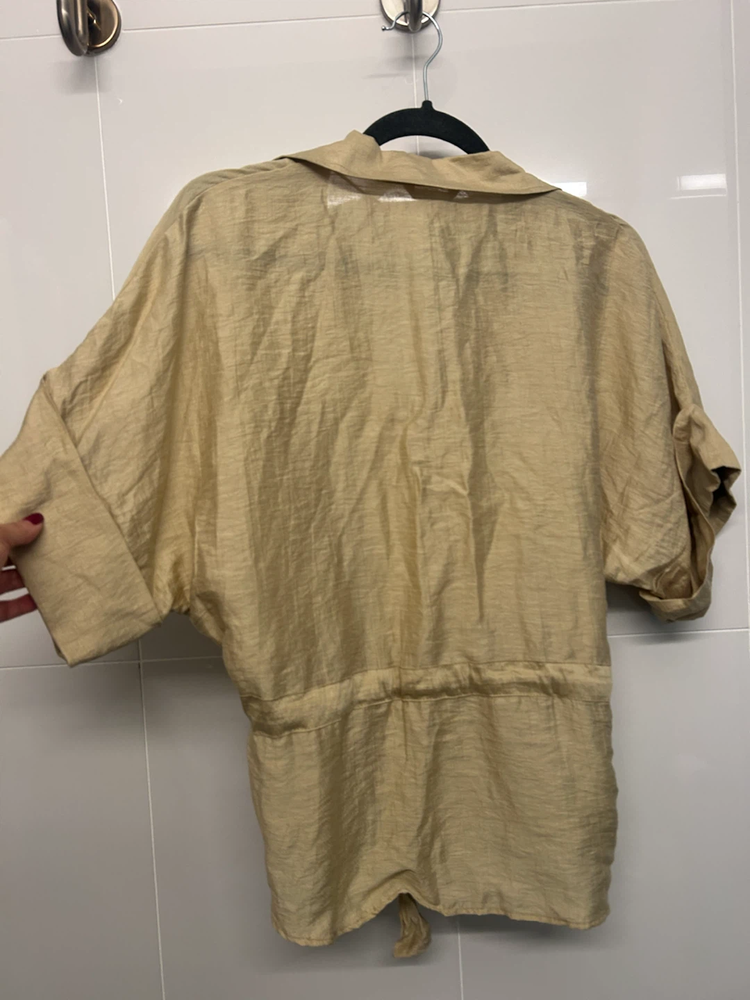 Zara Beige Zip-Up Utility Shirt - photo 2