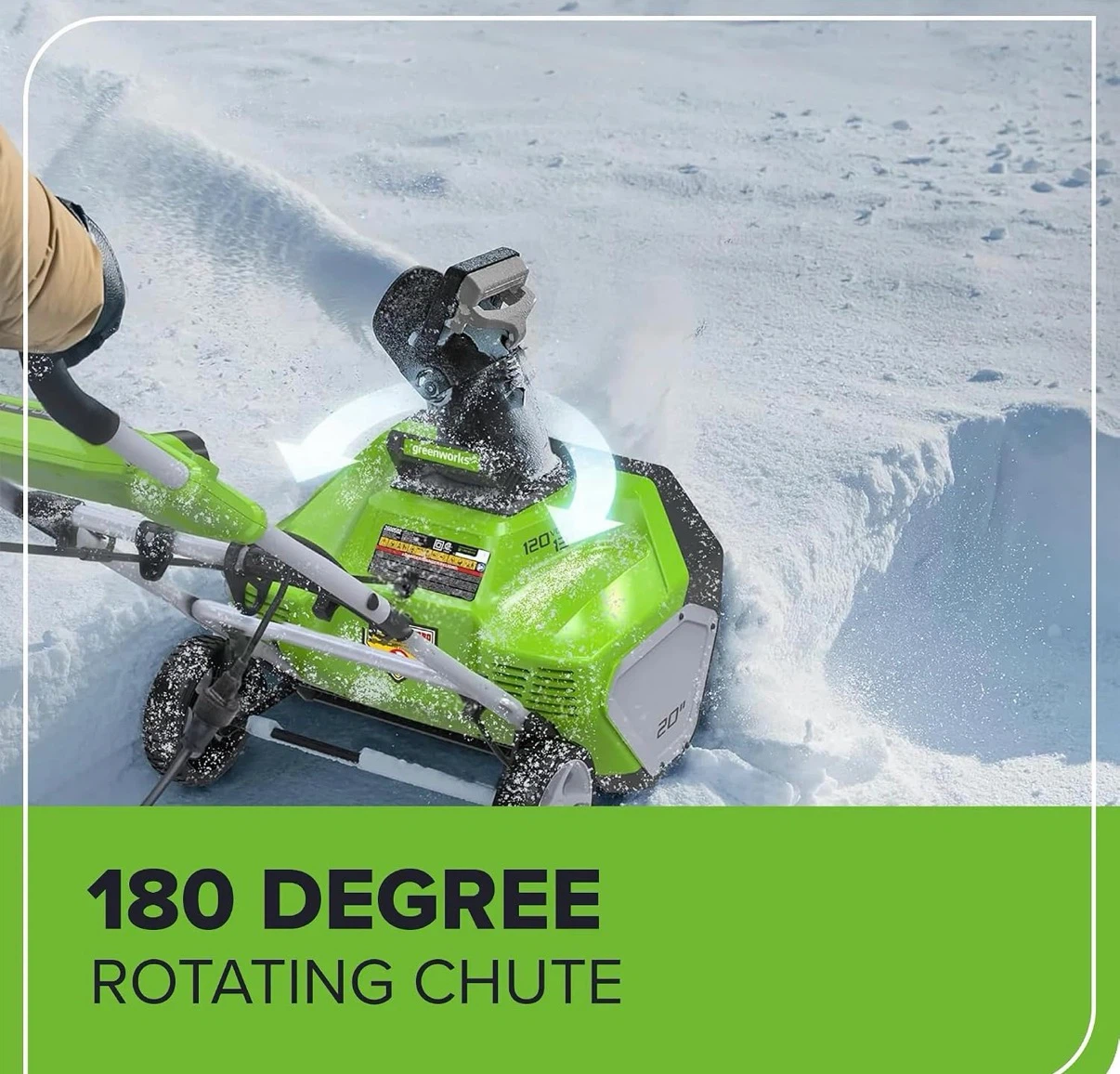 Greenworks 13 Amp 20-Inch Corded Electric Snow Blower! - photo 5