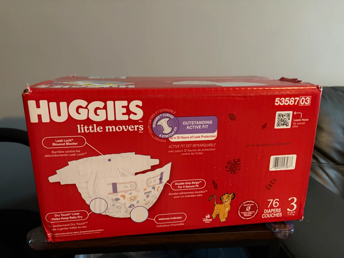 Huggies Little Movers Size 3 Diapers - 76 Count - photo 2