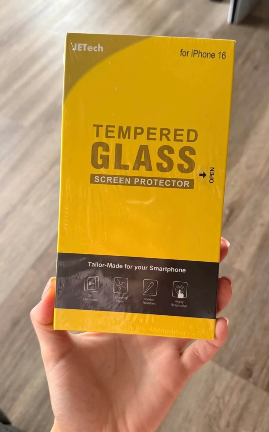 JETech Tempered Glass Screen Protector for iPhone 16