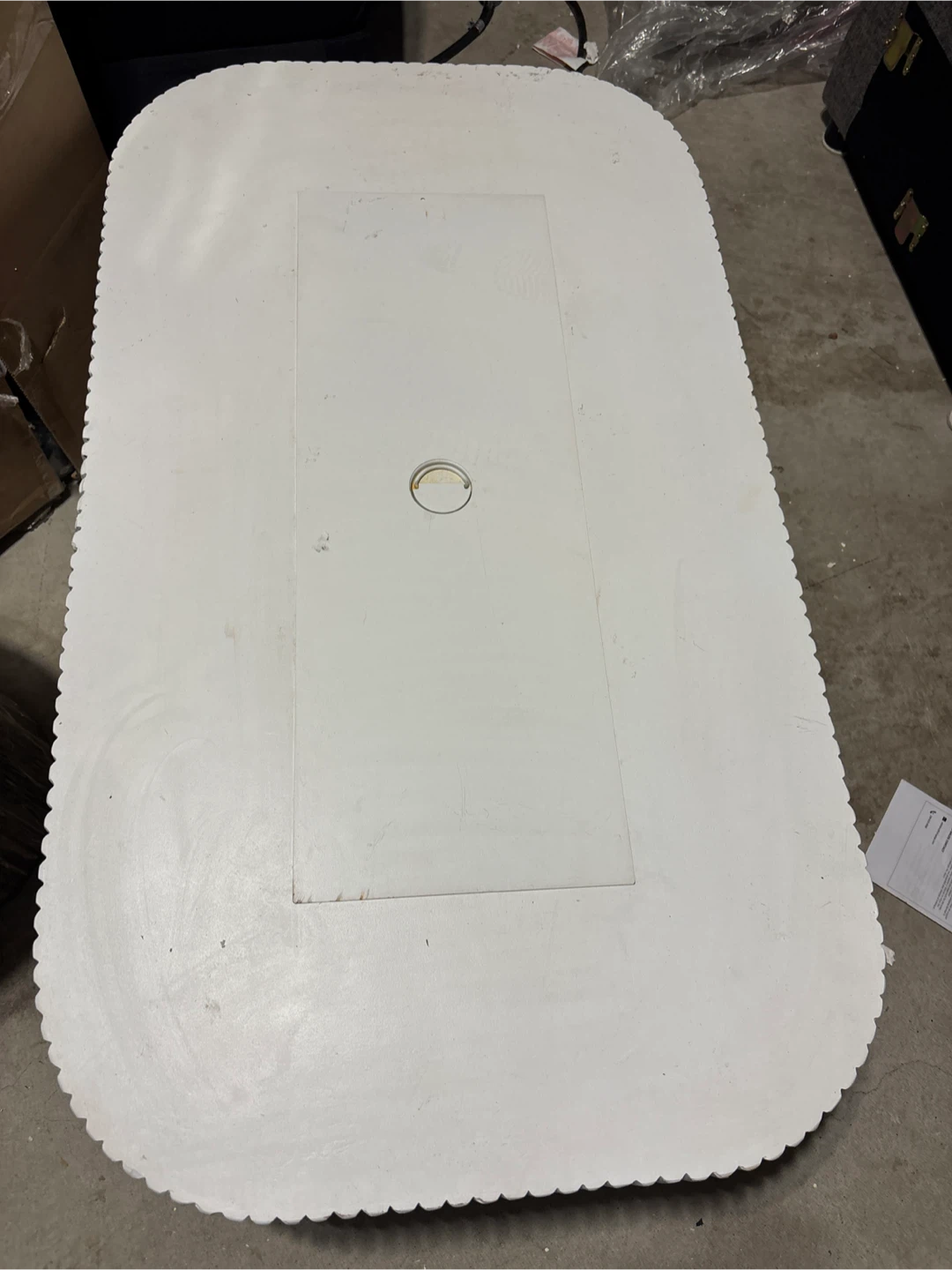 White Metal Propane Fire Pit Table- AS IS - photo 2
