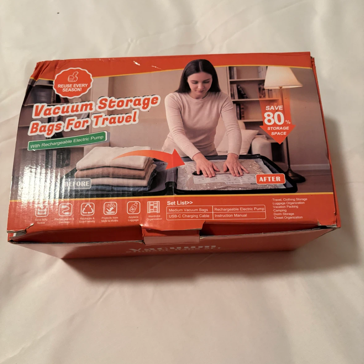 Vacuum Storage Bags Set with Electric Pump