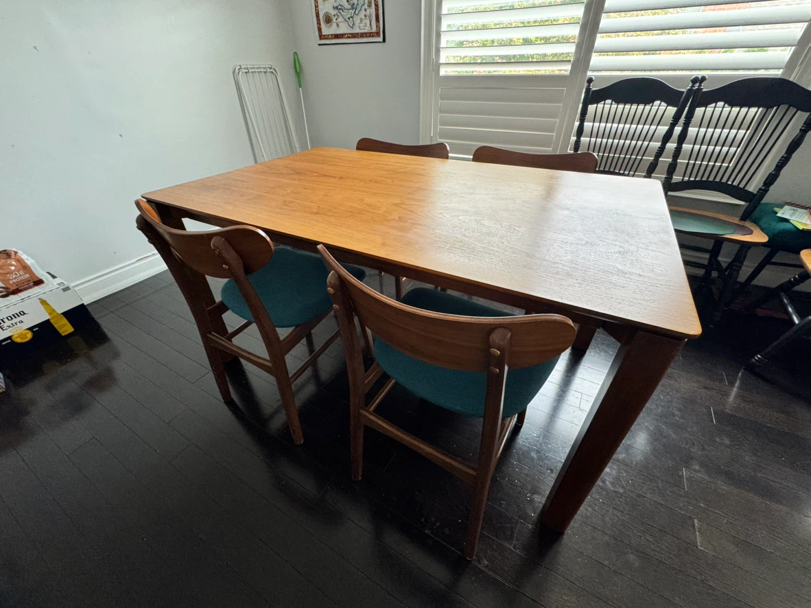 Mid-Century Style Wooden Dining Table - photo 3