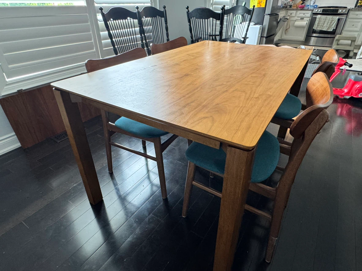 Mid-Century Style Wooden Dining Table - photo 4