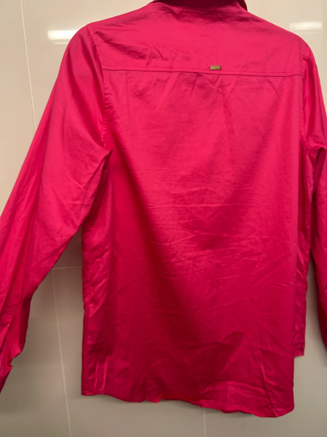 Guess Hot Pink Long Sleeve Button Down Shirt - photo 2
