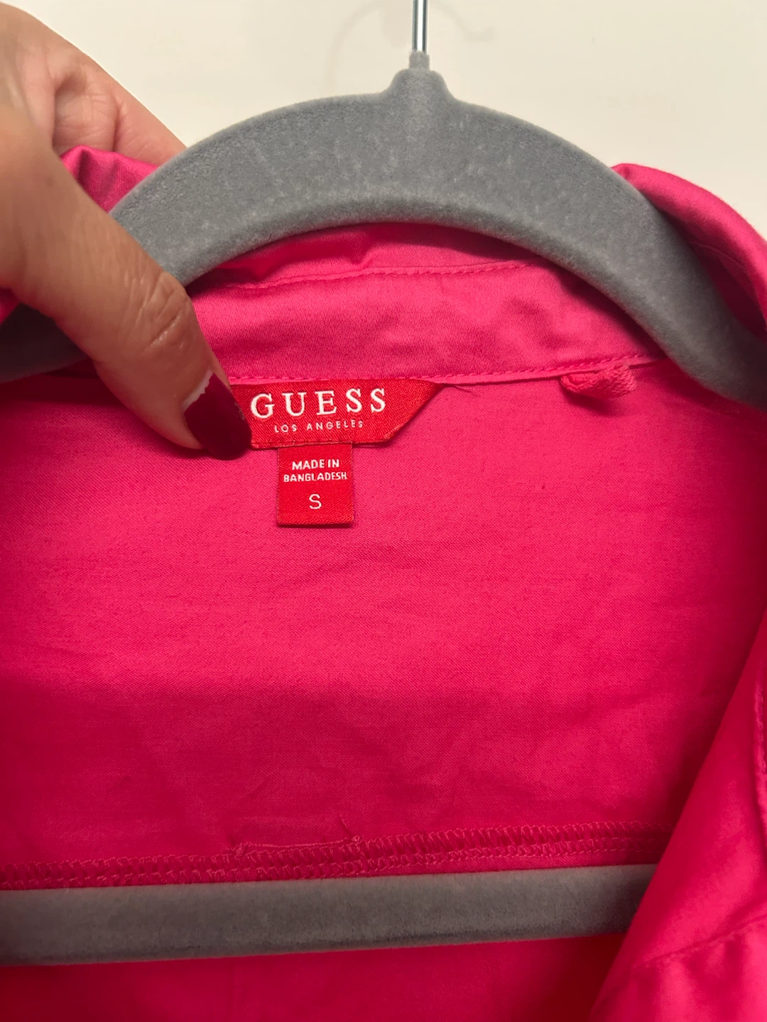 Guess Hot Pink Long Sleeve Button Down Shirt - photo 3