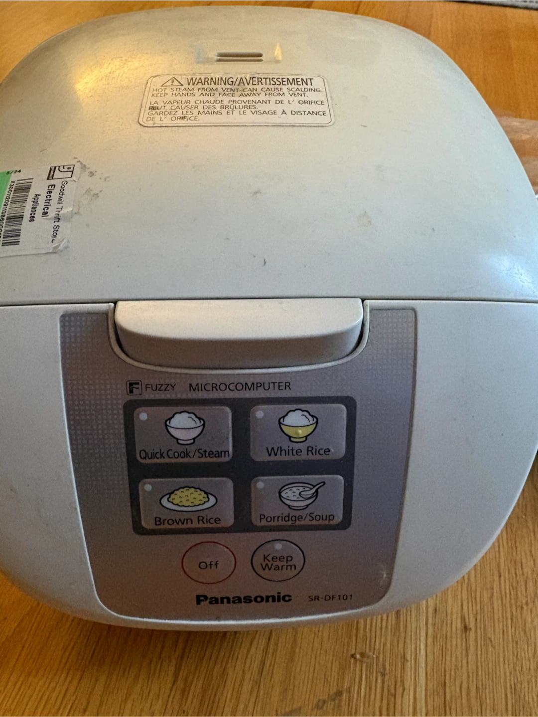 Panasonic SR-DF101 Fuzzy Logic Rice Cooker