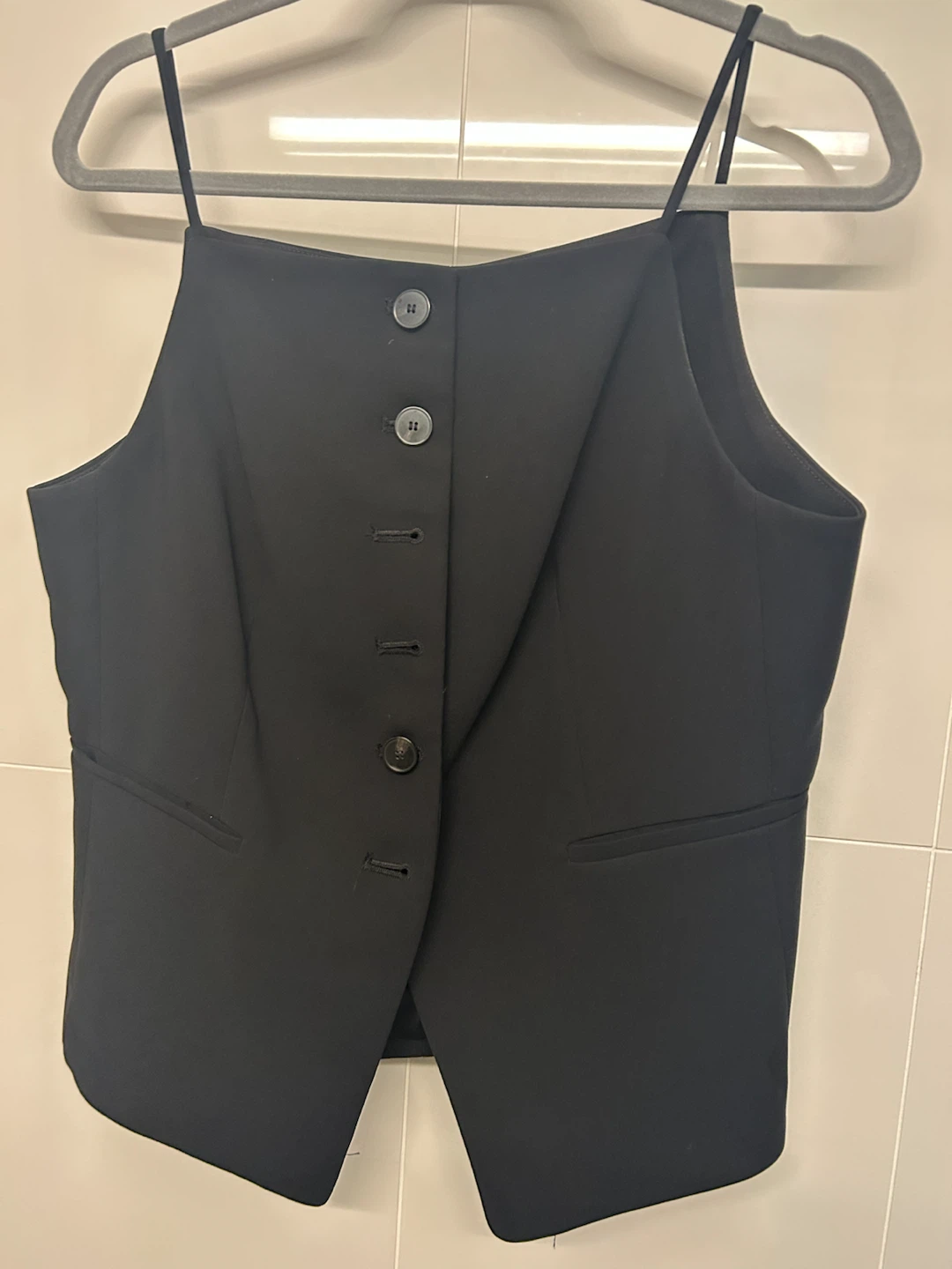 MNG Black Sleeveless Vest Top