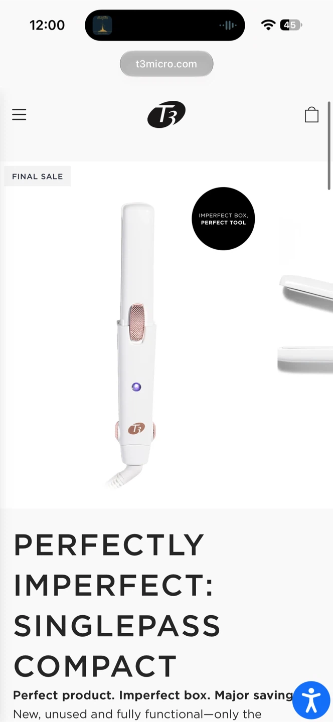 T3 SinglePass Hair Straightener (Travel) - photo 4