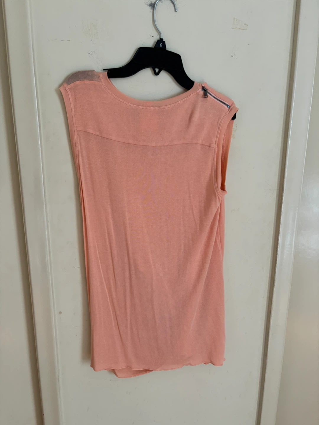 BCBGMAXAZRIA Peach Sleeveless Drape Top - photo 2