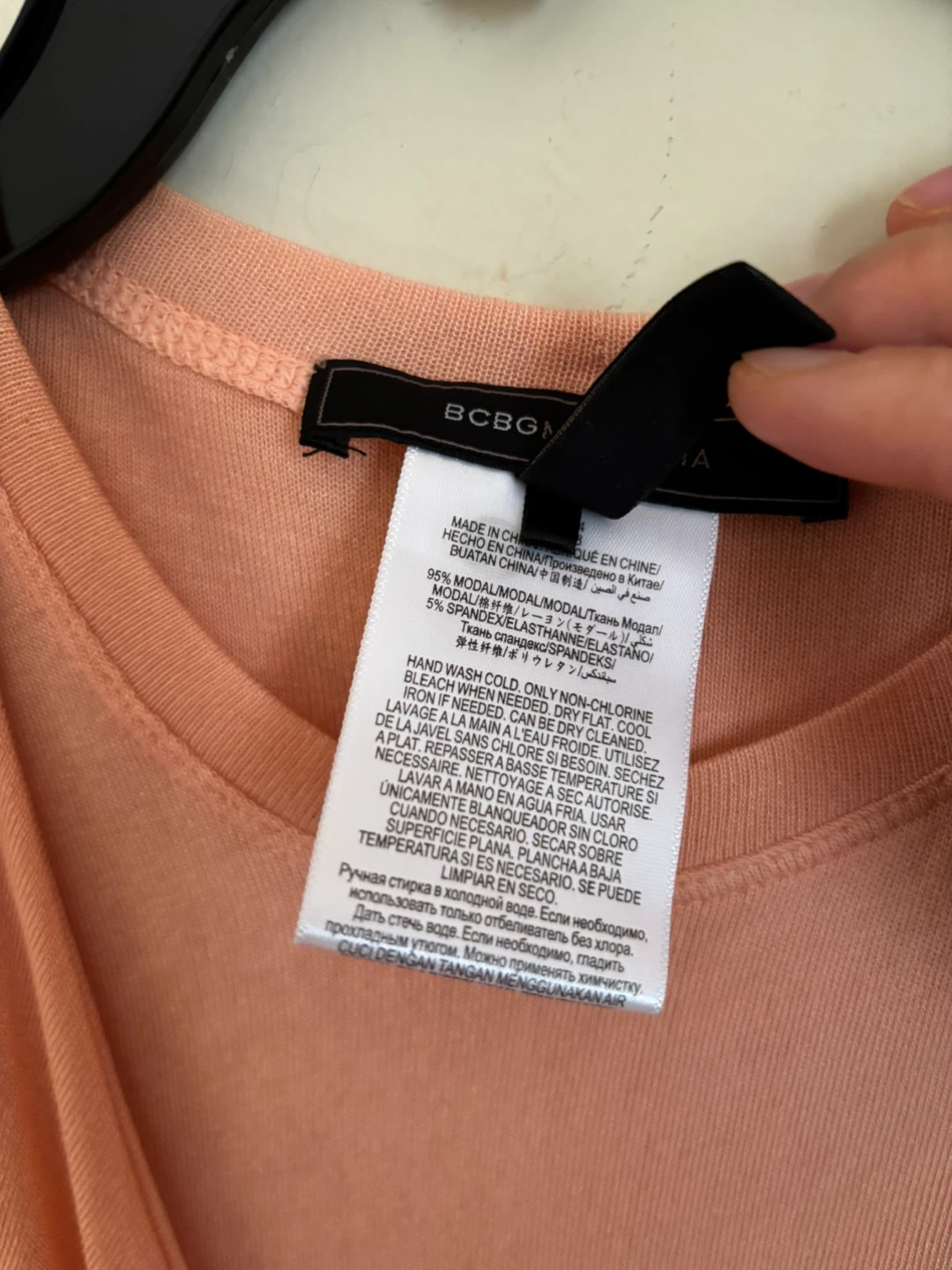 BCBGMAXAZRIA Peach Sleeveless Drape Top - photo 4