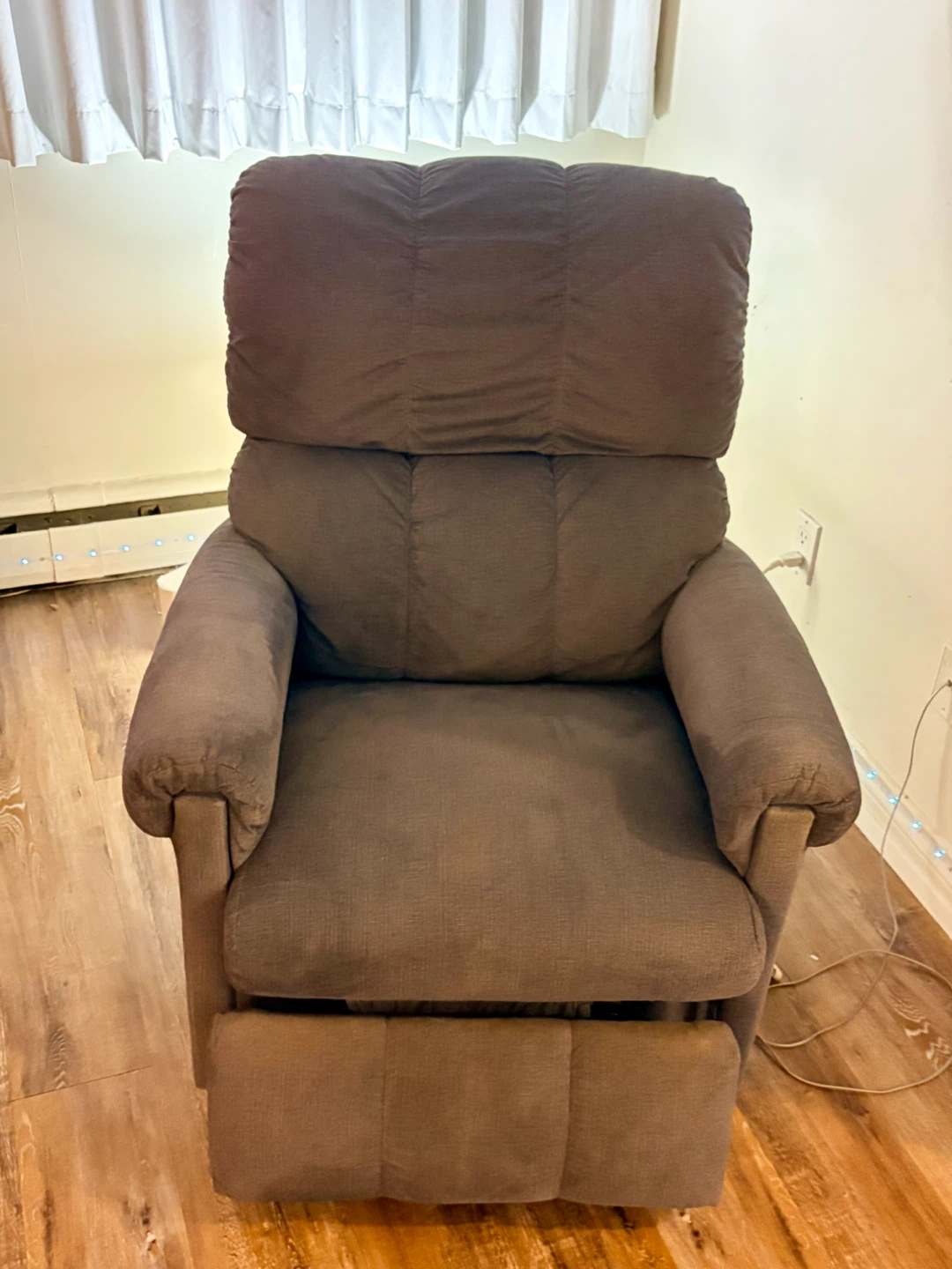 Gray Electric Power Recliner Chair with USB port