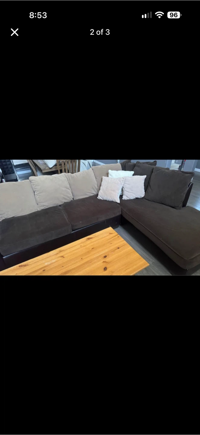 Brown sectional - photo 2