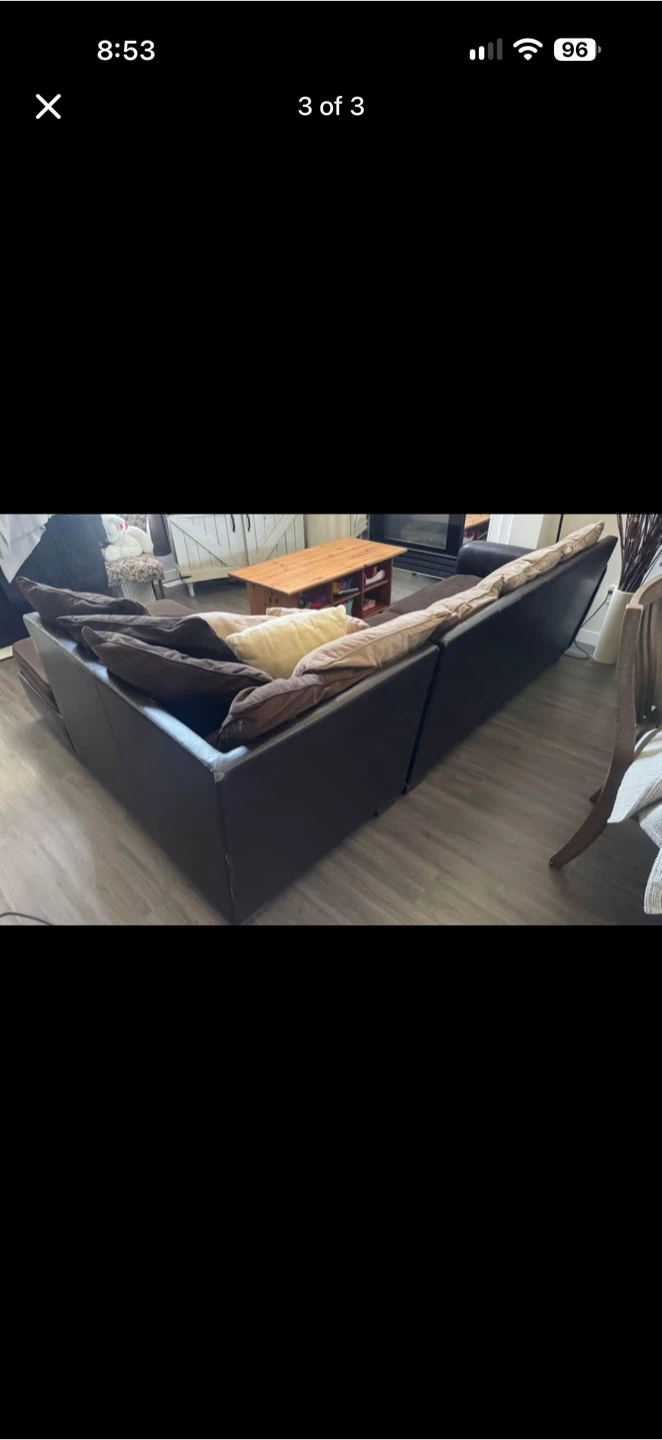 Brown sectional - photo 3