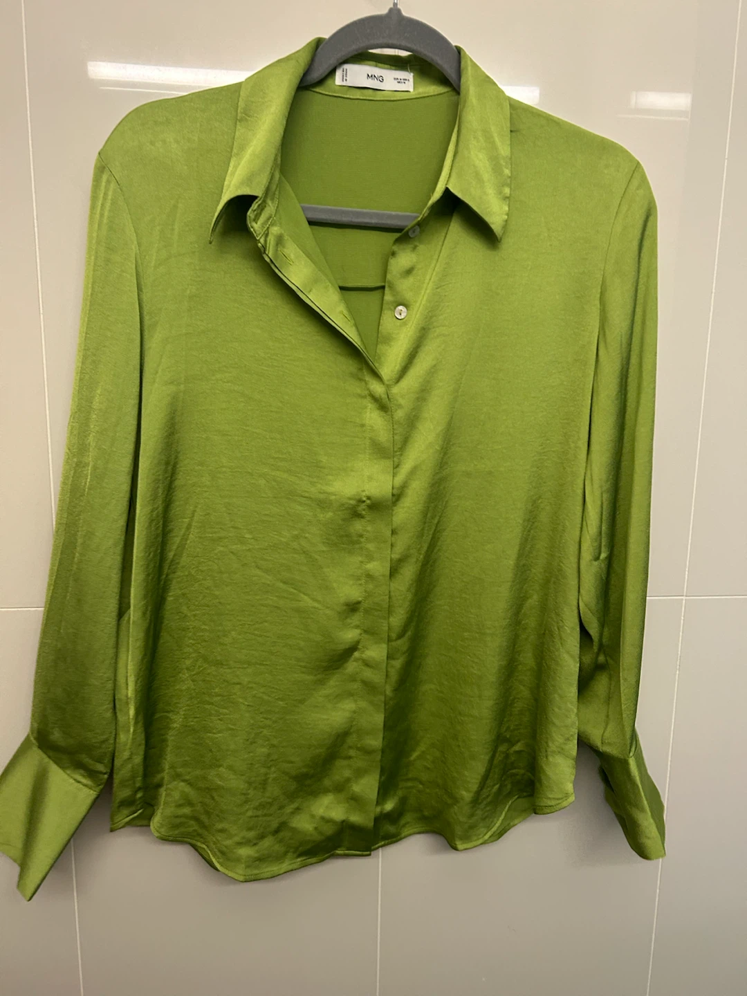 MNG Long Sleeve Button-Up Shirt - Green
