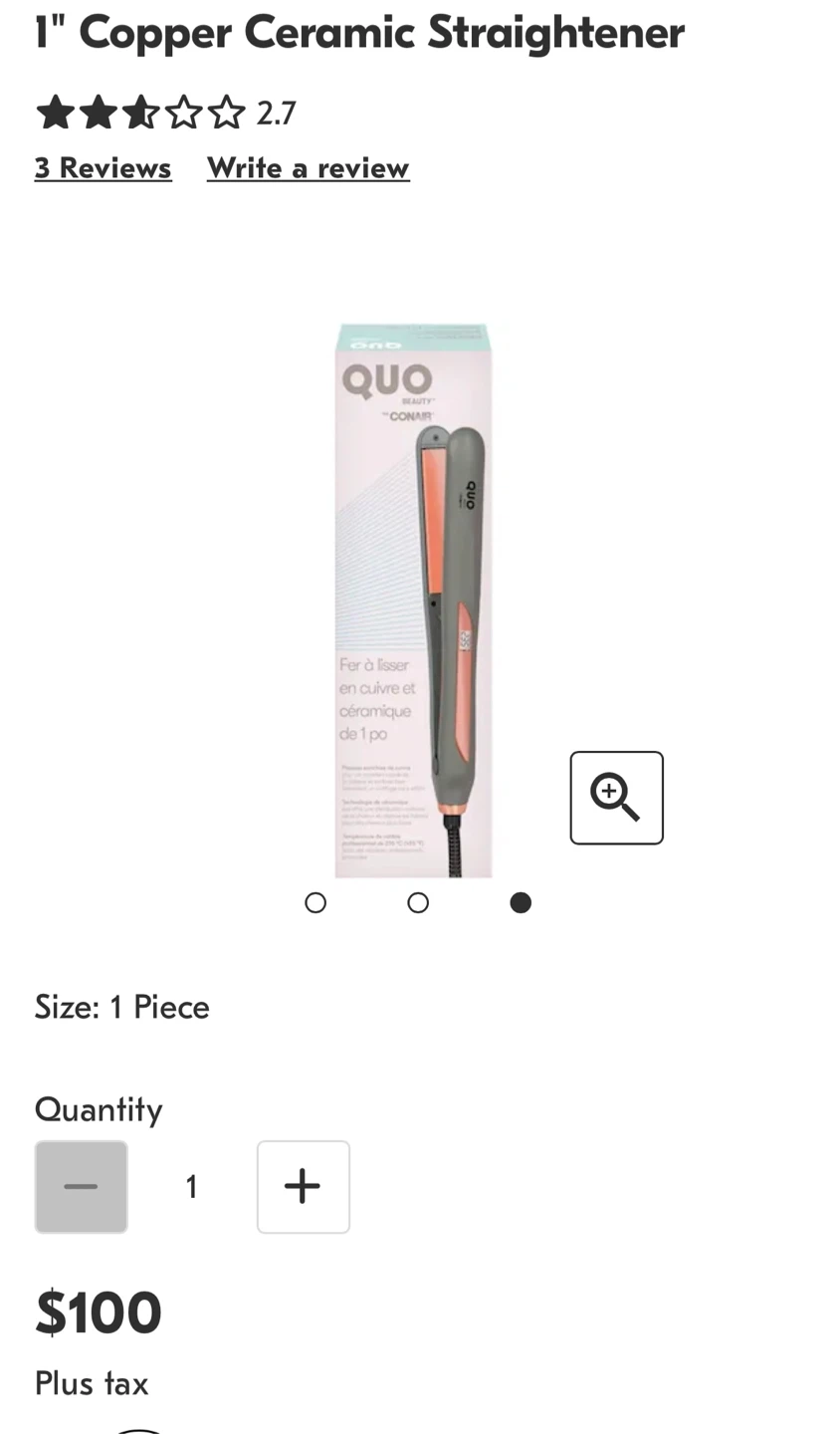Quo Beauty by Conair 1" Copper Ceramic Straightener - photo 4