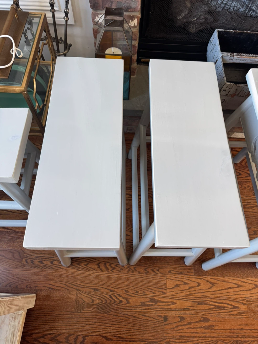 Set of 4 Grey Wooden Counter Stools - photo 2