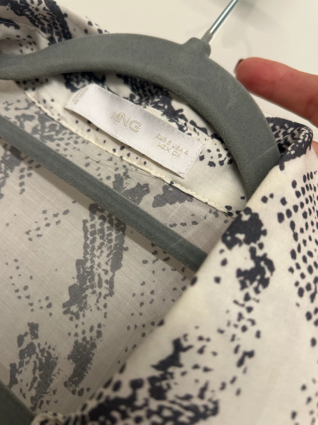 MNG Snake Print Button-Up Shirt - photo 3