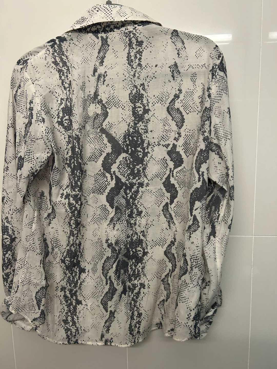MNG Snake Print Button-Up Shirt - photo 4