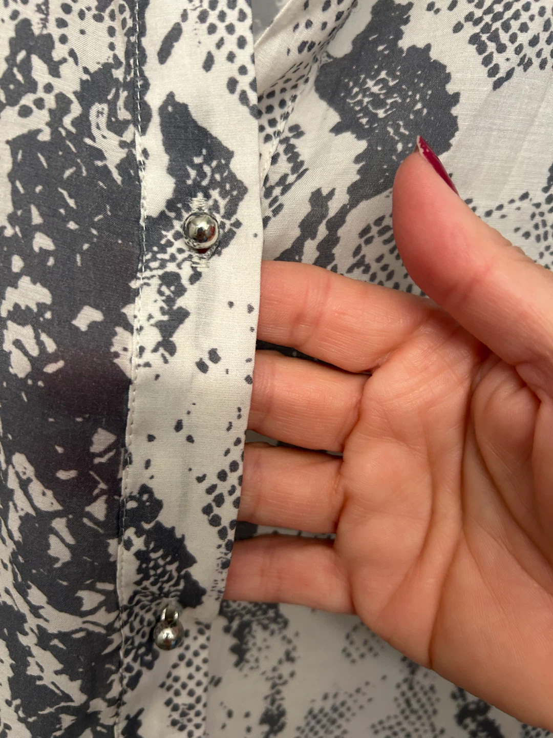 MNG Snake Print Button-Up Shirt - photo 5