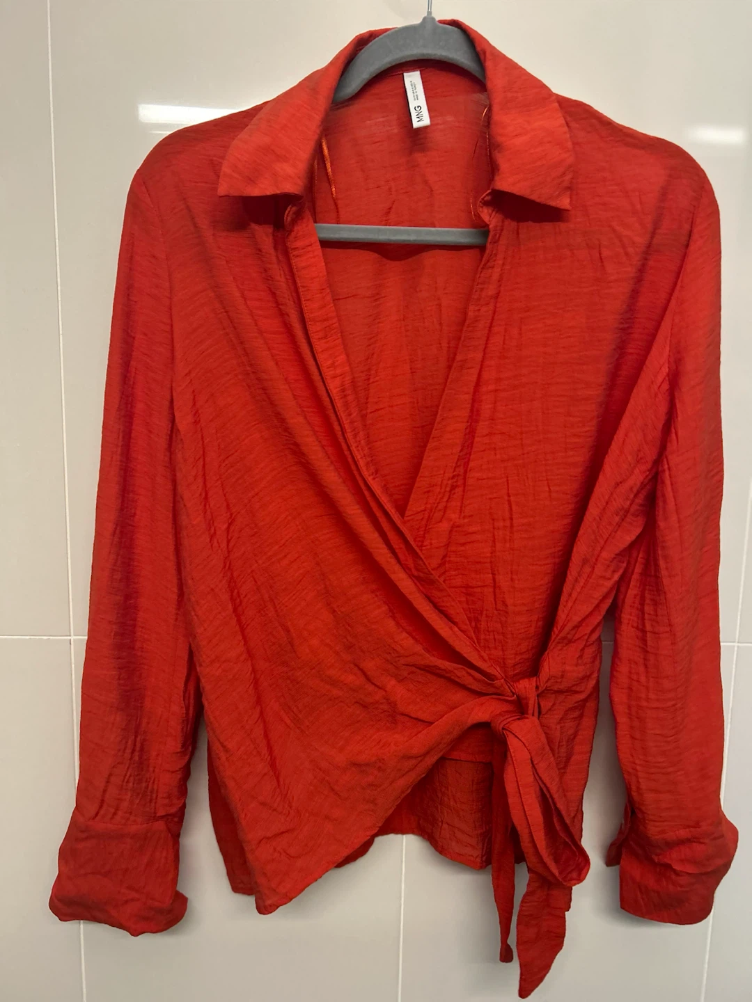MNG Red Wrap Shirt