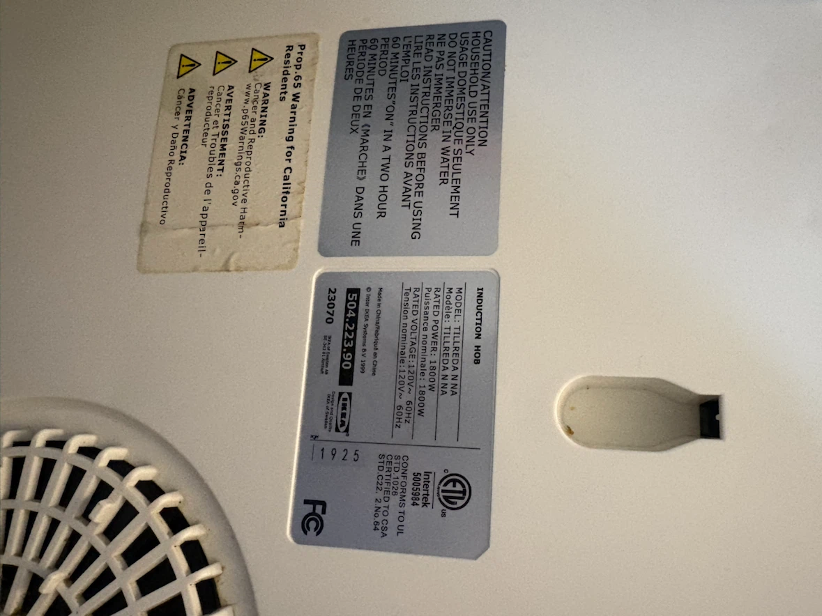 IKEA TILLREDA Portable Induction Hob - photo 3