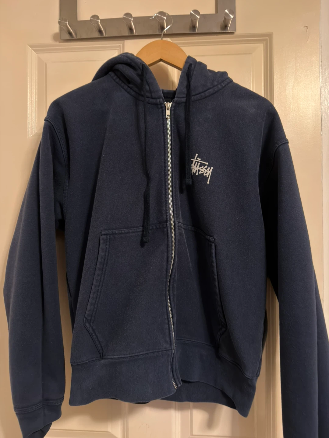 Stussy Zip-Up Hoodie Navy - photo 4
