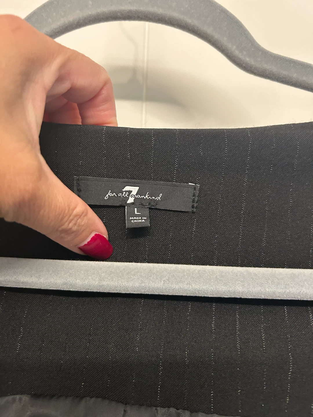 7 For All Mankind Pinstripe Vest Black - photo 3