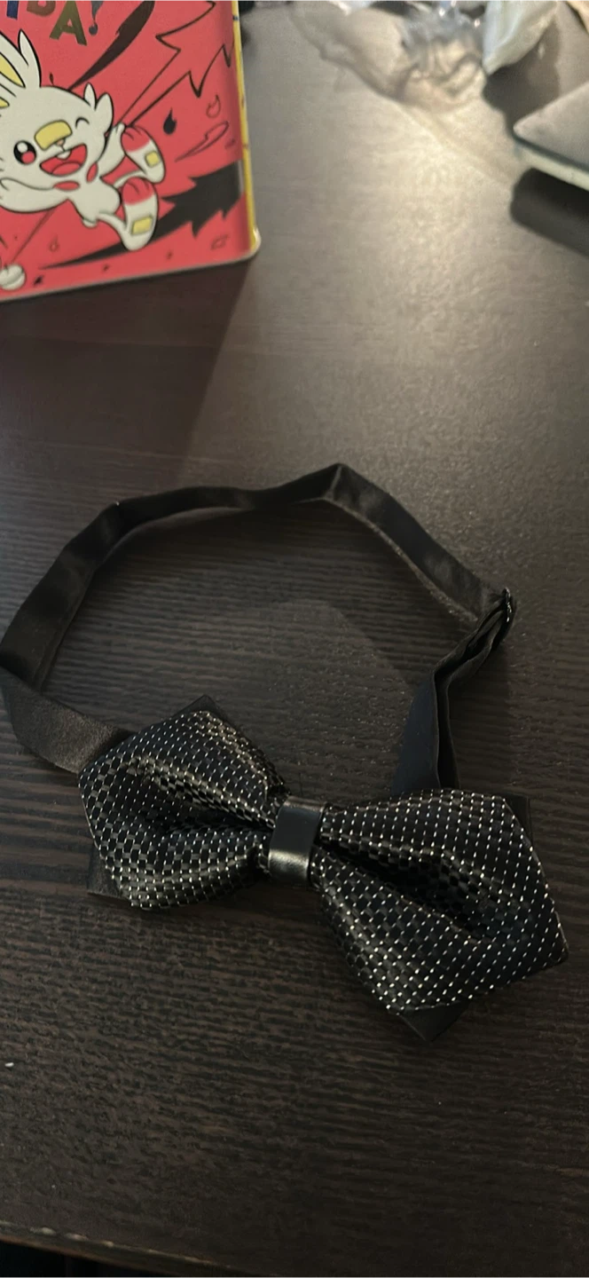 Black patterned bow tie - photo 2