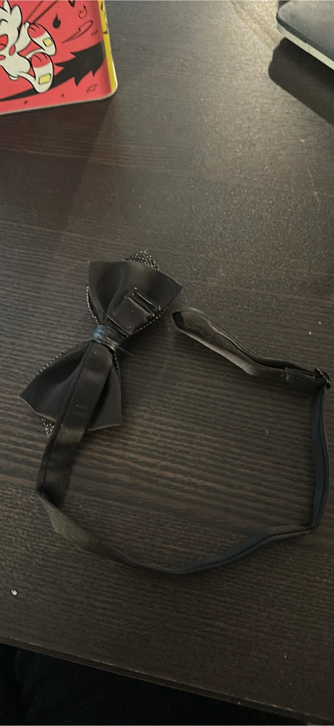 Black patterned bow tie - photo 3