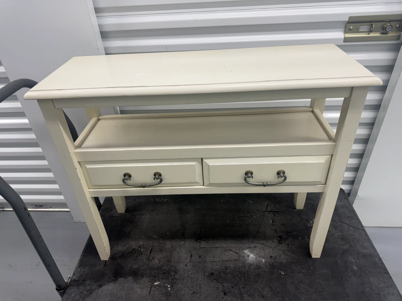 Cream Wood Console Table