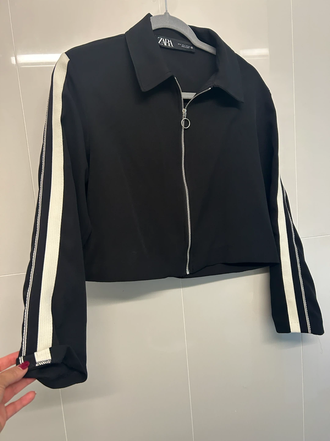 Zara black zip-up jacket