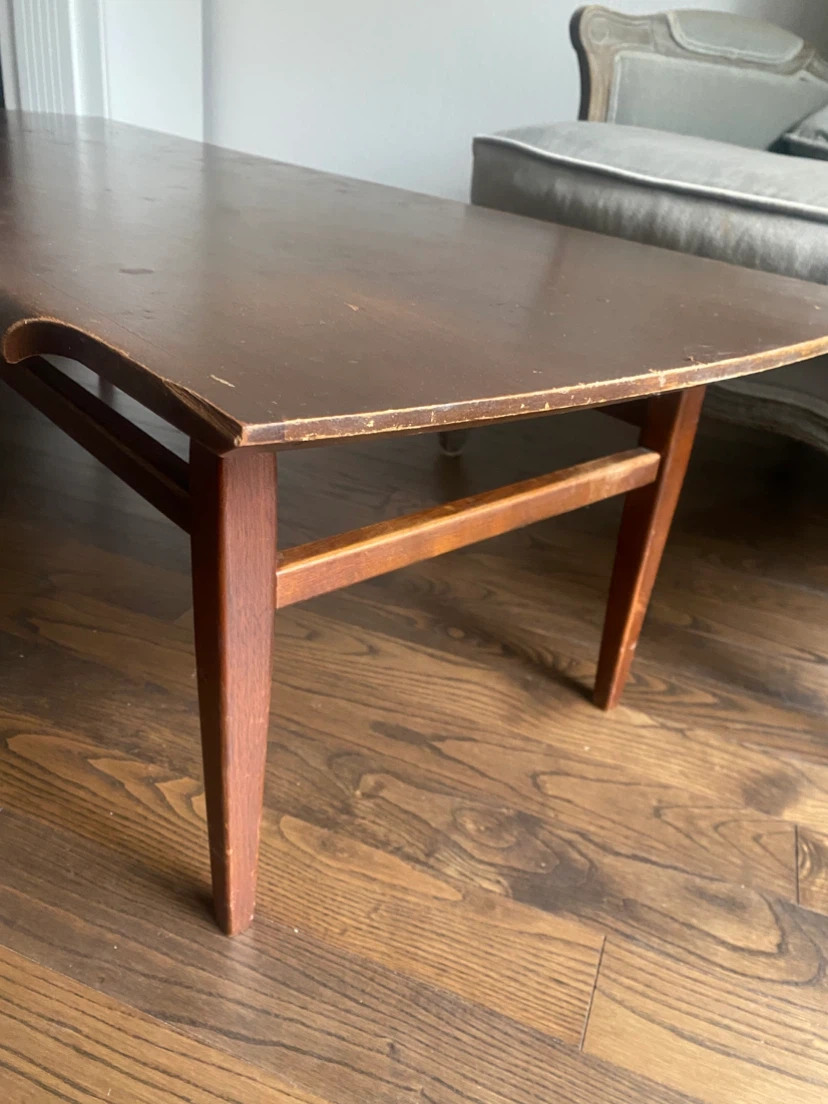 Mid Century Teak Long Coffee Table - photo 2