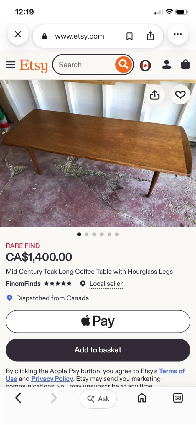 Mid Century Teak Long Coffee Table - photo 5