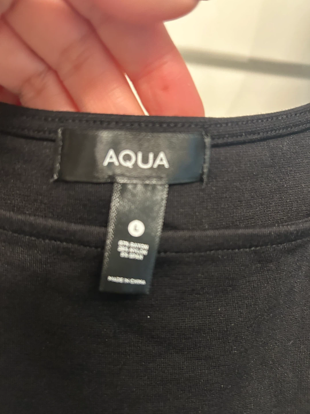 AQUA Black Ponte Knit Mini Dress - photo 3