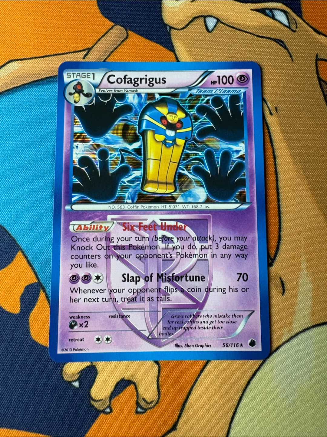 2013 Cofagrigus Team Plasma Holo 56/116