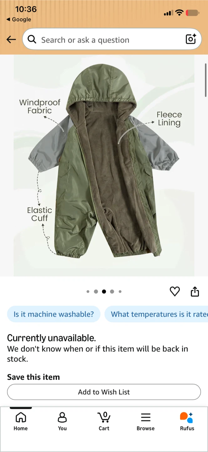 Baby Girl Snowsuits Fall Winter Onesie jumpsuit 9-12m - photo 3