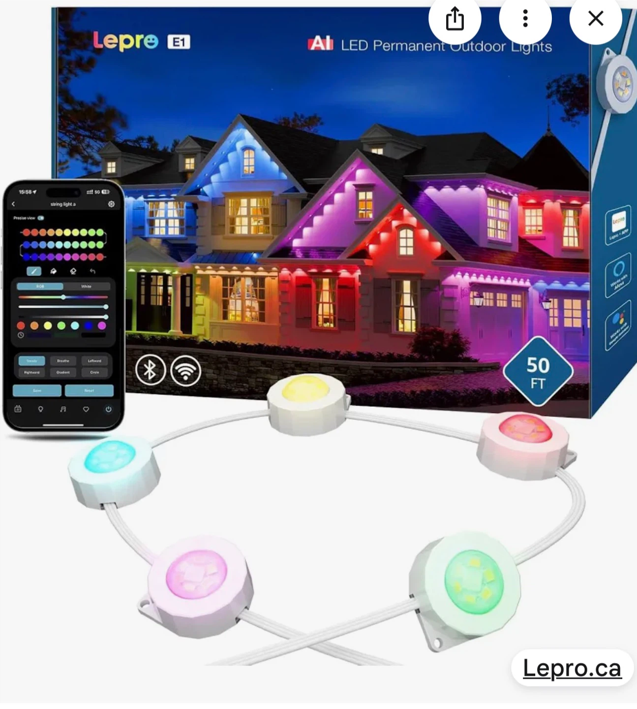 Lepro E1 AI Permanent Outdoor Lights APP Control,