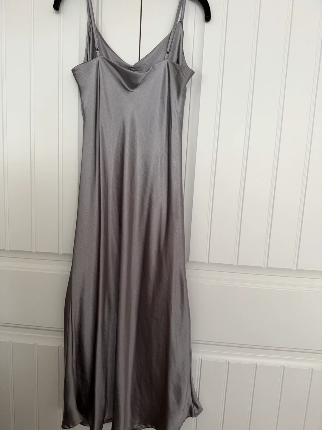 Grey Satin Midi Slip Dress - photo 2