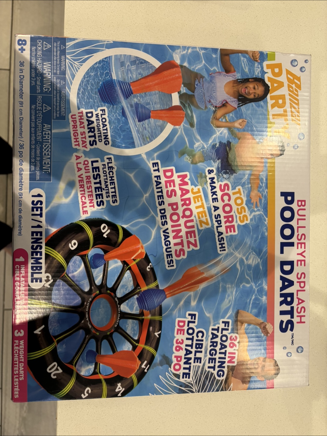Banzai Party Bullseye Splash Pool Darts