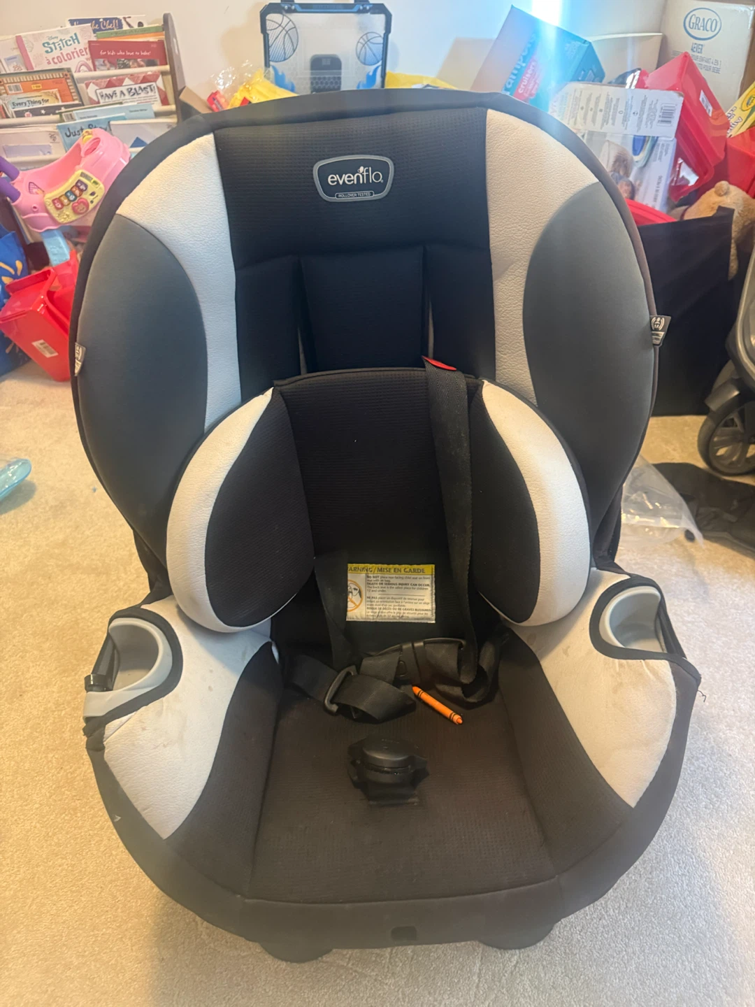 Evenflo Car Seat Black and Grey