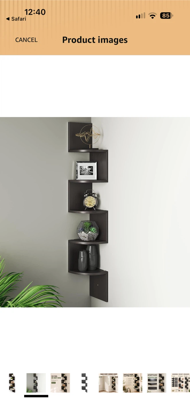 5-Tier Wall Mounted Corner Shelf - photo 3