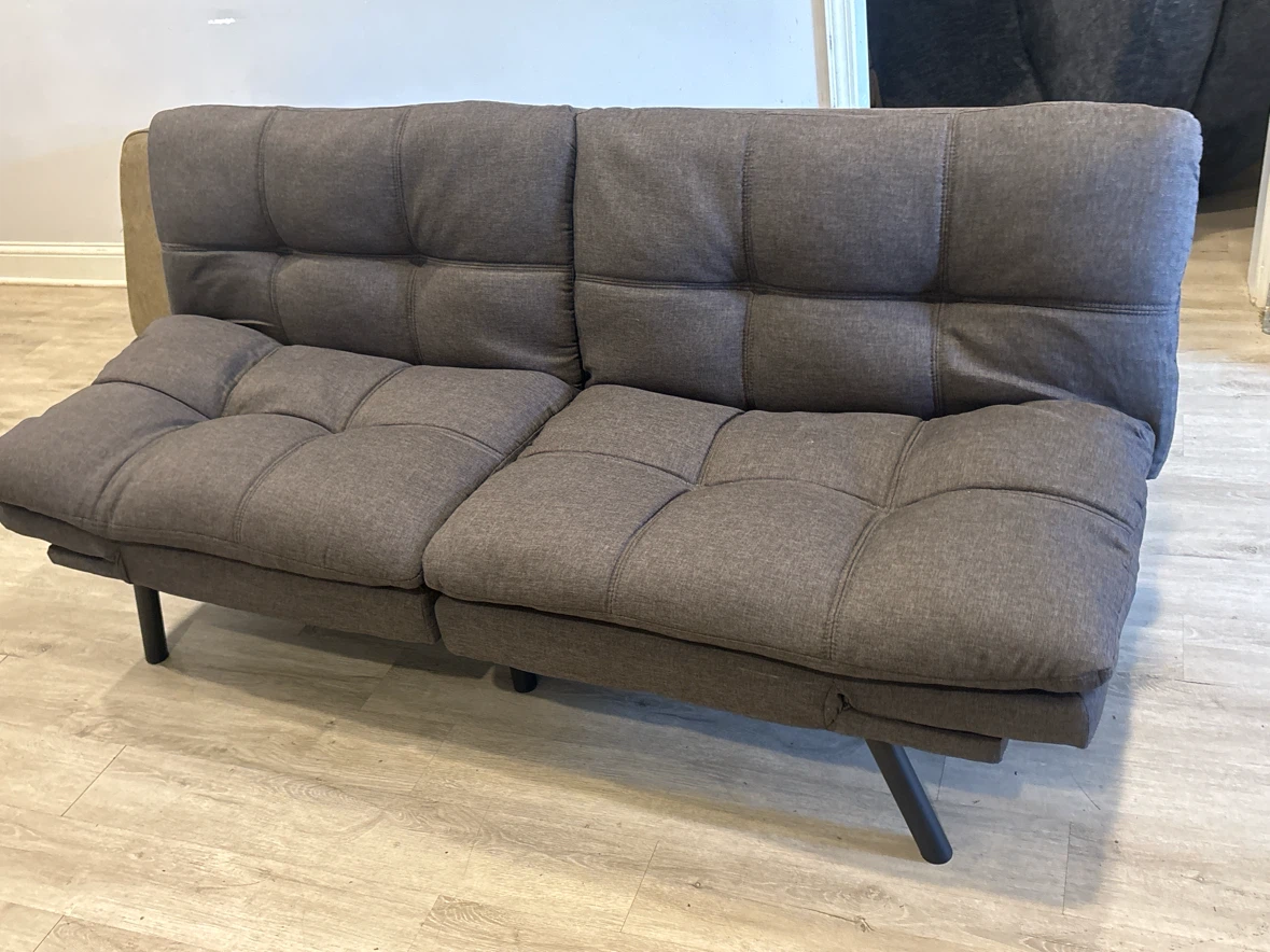 Gray Convertible Futon Sofa